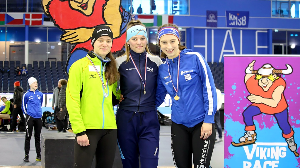 Chloé Hoogendoorn wint Viking Race in Thialf Studio Kaag en Braassem